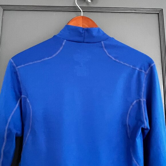 Nike Pro Combat Dri-Fit Shirt Men's Medium Blue Compression Mock Turtleneck L/S - Picture 6 of 13